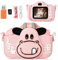 OSDUE Appareil Photo pour Enfants, Modèle Vache Rose (Inclus Carte Mémoire 32G + Lecteur de Carte), Mini Rechargeable HD 1080P Enregistreur Vidéo Selfie Appareil Photo, Enfant Cadeau 3+ Ans