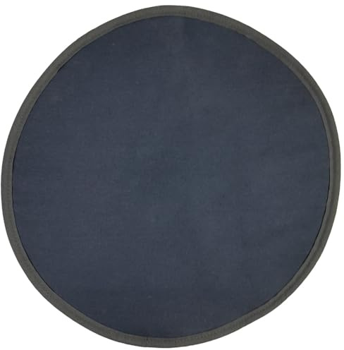 Hob Cover Charcoal Grey 100% Cotton with Grey Towelling Chefs Pad 37cm - Handmade in the UK