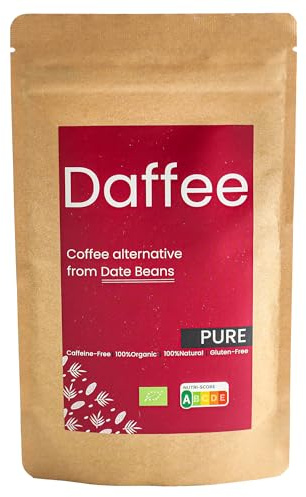 Daffee Date Seed Coffee – Caffeine Free Coffee Alternative & Coffee Substitute, Ground Date Seeds, 250g