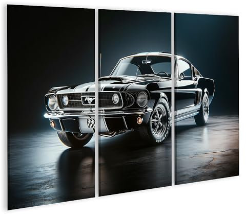 islandburner Prime Bild auf Leinwand Klassisches Muscle-Car schlankes Design Ford Mustang 1960er Bilder Wandbilder Poster