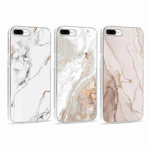 Foonary 3 Pack Clear Print Phone Case Compatible with iPhone XR 6.1,Slim Soft Silicone with White Marble Design Aesthetics Transparent Pattern Cases,Shockproof Bumper Protector Cover