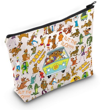 LEVLO Make-up-Tasche mit Cartoon-Hundemotiv, Geschenk, Cartoon-Hunde-Make-up, Reißverschluss, Fanartikel, Ruh Roh Tasche, Tragetasche