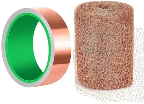 Kupferband Gegen Schnecken Set,Schneckenzaun, 25mm x 10m,Kupfernetz 127mm*6m Schneckenschutz für Hochbeet Pflanzen, Kupferband Selbstklebend Schneckenabwehr