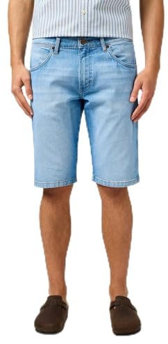 Wrangler Colton Shorts Pantaloncini in Denim, tonalità Ardesia, 32W Uomo