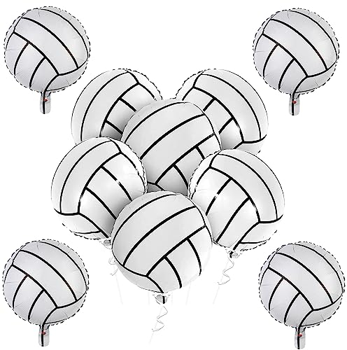 Volleyball-ballon, 10 Stück, 45,7 Cm, Dekorativer Aluminiumfolienballon, Sport-motto-feier, Mylar-ballon Für Partyzubehör