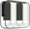 MateeyLife Travel Bottles for Toiletries, 3oz Tsa Approved Travel Size Containers, BPA Free Leak Proof Travel Essentials Containers, Refillable Travel Accessories for Shampoo Conditioner Black-white