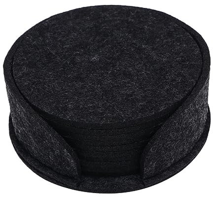 KITANDOVE 10piezas Alfombrillas De Fieltro Antideslizantes para Muebles y Macetas De Suelo Aislantes Redondos Oscuro