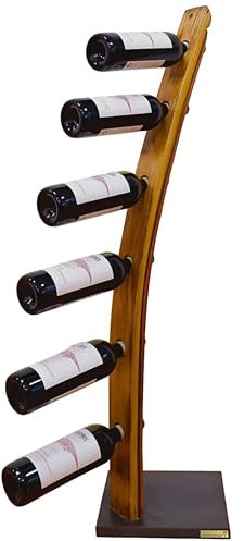 BRANDMATT® Premium Weinständer | Fassdaube | für 6 Weinflaschen | ca. 100 x 25 x 25 cm | 1 Stück Weinregal