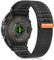 RosMank 22mm Quickfit Nylon Cinturino per Garmin Fenix 8 Fenix E 47mm/7 Pro/7/6 Pro/6, Cinturino di Ricambio Ondulato per Epix/Approach S70 47mm/MARQ/Instinct 2/Forerunner 965/Descent G1 (Nero)