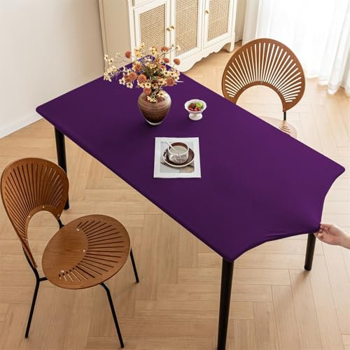 SXZAGZR Nappe, Nappe Rectangulaire, Nappe Exterieur Impermeable Jardin, Nappe Rectangulaire Anti Tache pour Table, pour Salle à Manger, Jardin Nappe (Violet,70x120cm)