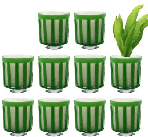 Aquatic Plants Fixed Ring - Aquatic Plants Fixed Basket | Aquarium Plant Weights Pot with Suction, 10pcs Aquatic Plant Fixed Holder, Aquatic Plant Cups, Aquarium Landscape Decoration for Fish Tank