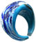 ANNEAU EN VERRE DE MURANO ANTICA MURRINA VENISTIANA VR807, Verre, Bleu ciel