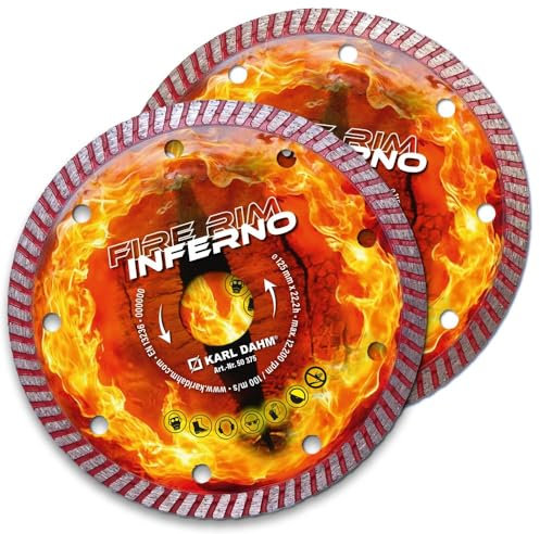 Karl Dahm® Diamantscheibe 125 mm für Winkelschleifer I Hochleistungstrennscheibe für Granit, Stein & Beton I Exakte Schnitte in Profi-Qualität – 50375