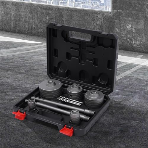 Lot de 9 forets à carotter 30 à 100 mm - Pour béton, maçonnerie, pierre naturelle - Foret pour ciment, mur de pierre, brique, couronne de forage avec tige de fixation SDS-Plus/Max