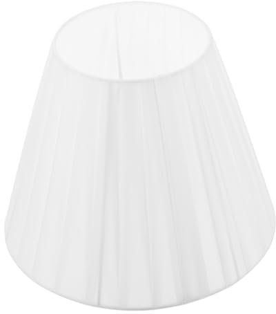 PRETYZOOM Pantalla De Lámpara Plisada De Tela Decorativa Y Fácil De Instalar Adecuada Para Lámparas De Mesa Mesilla Color Beige Y Blanco Reemplazo Práctico Para Dar Un Look Tu Lámpara