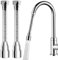 Extensor Grifo Cocina Alargador Fregadero 360° Universal - 2 Piezas 16cm Alargador Grifo con Adaptador, Acero Inoxidable para Cocina, Baño, lavabo
