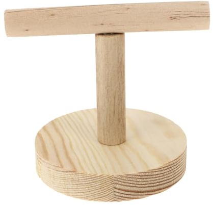 DECOMELODY Papagei Stand aus Holz Papageien für Vogelkäfig Stabile Kletterhilfe mit Muskeltraining Zubehör für Haustiervögel Fördert und Bewegung