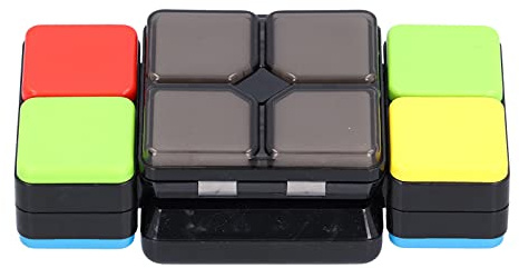 FAUOSWUK Boxspiel Memory-Spiel mit Musik, Handheld-Leuchtgedächtnisspiel für Erwachsene Elektronisches Memory-Spiel Fördert die Denkfähigkeit (Musikalischer Zauberwürfel (Farbbox))
