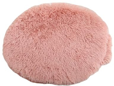 RICHRAIN Katzenkissen Rund, Plüsch-Ersatzkissen (Rosa, L 60cm) | Weicher Plüsch, katzenkissen rund, ideal für Kratzbaum & Katzenhöhle, maschinenwaschbar, wärmespeichernd
