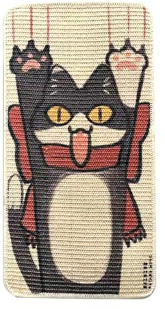 Kratzmatte Katze, 60x30 cm Sisal Kratzteppich mit Klettverschlus, Widerstandsfähig Katzenmöbel Fußmatte für Katzen zur Krallenpflege, Schützt Teppiche und Sofas (Weiß)
