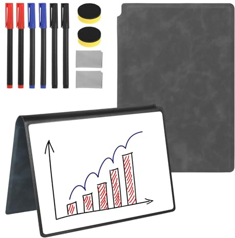 A5 Mini Whiteboard 2 Stück Whiteboard Klein Tragbare Schreibtafel mit Stifte Radiergummi und Tuch White Board für Büro Schule Zuhause Notizen Listen Memos
