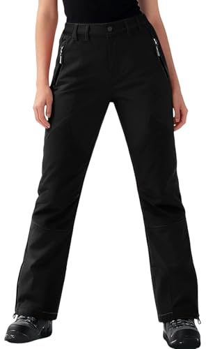 Generisch Skihose Damen Wasserdicht Winddichte Warme Gefütterte Ski Pant Mode Schneehose Winter Thermo Snowboardhose Skilanglaufhose Thermohose Wanderhose Outdoor Softshellhose Trekkinghose