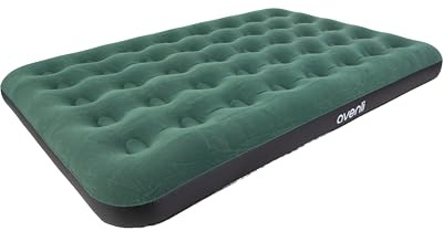 AVENLI Luftmatratze Camping Double-Size 191x137x22 cm, Gästebett 1–2 Personen, Coil-Beam, beflockt, bis 300 kg, grün/schwarz, lässt Sich mit jeder Pumpe aufblasen