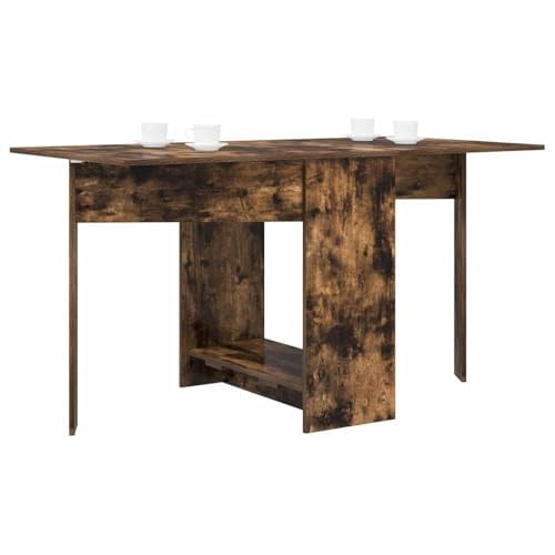 vidaXL Esstisch 138 x 70 x 73,5 cm Holzwerkstoff Geräucherte Eiche, Moderner rechteckiger Esstisch, ausziehbar, wasserfest, schickes Möbel für Wohnzimmer, Küche