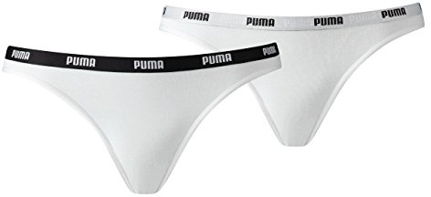 PUMA Damen Iconic Bikini Slip 4er Pack, Größe:XS, Farbe:White/White (317)
