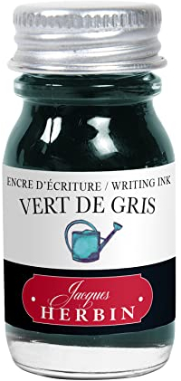 J.Herbin 11507T Tinteflakon 10 ml für Füller, 1 Stück, hellgrau