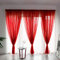 BOYOUTH Rideaux transparents de couleur unie, gaze de fenêtre avec passe-tringle pour chambre à coucher, salon, hôtel, grand rouge, 1 panneau, 99 x 198 cm