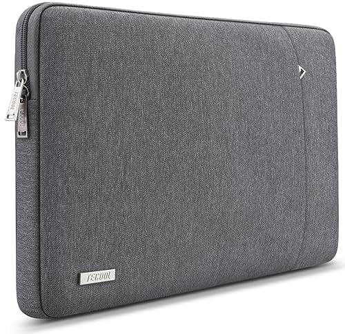 TECOOL 14 Zoll Laptoptasche LaptopHülle für 14” Lenovo Thinkpad ideapad HP Elitebook Acer Dell Chromebook, MacBook Air 15 M4 M3 2025-2024 Wasserdicht Laptop Tasche Schutzhülle Laptop Sleeve,Dunkelgrau