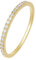 Zakk Eternity Ring Damen Ewigkeitsringe Vorsteckring Schmal Silber 925 Zirkonia Gelbgold Vergoldung Verlobungsringe Eheringe Trauringe Memoire Ring(Gelbgold,51 (16.2))
