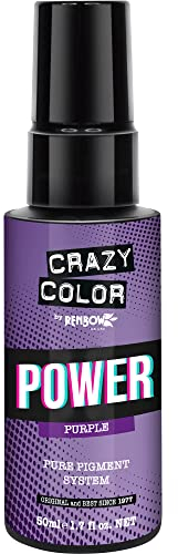 CRAZY COLOR - TINTE Crazy Color Pure Pigment Power Purple 50ML, Morado, Estandar