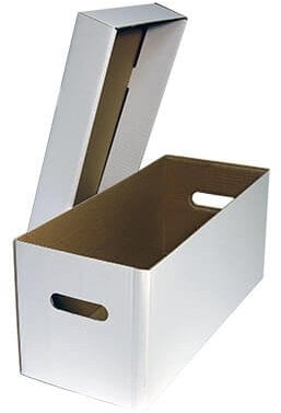 Davpack Cardboard Vinyl Storage Boxes - For 7 inch Vinyls - Pack of 10-480L x 199W x 200H mm - 7” Record Storage Boxes