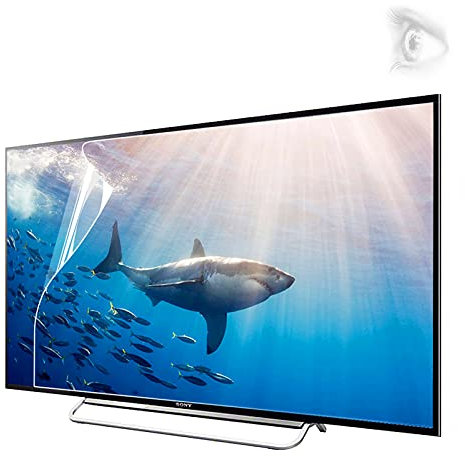 65-Zoll-TV-Displayschutz, Anti-Blue Lichtschirm Protectors Anti-Glare Licht Bildschirm Filter Linfta Augen Erschöpfung Ultra-Clear für LCD, LED, OLED & QLED 4K HDTV, 32-75 Zoll,50(1101 * 620mm)