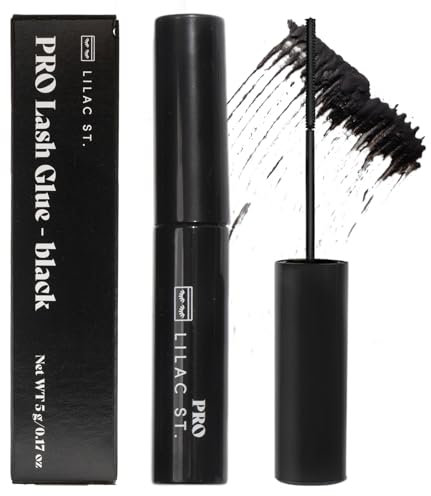 Lilac St - Eternal Bond (negro) - Pegamento en racimo de pestañas - Fórmula de secado rápido - Mini aplicador de varita de rímel - Sujeción fuerte y flexible - Impermeable - Seguro para ojos sensibles