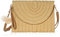 Aucuu Pochette en Paille pour Femme, Pochette d'embrayage en Paille avec Bandoulière Réglable, Sac à Main en Paille pour Femme Sac à bandoulière Tissé à La Main Vintage Sacs à Main d'été Plage