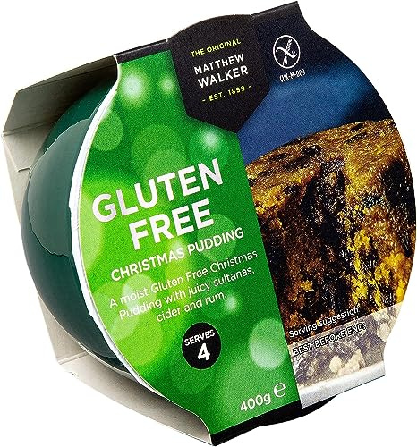 Matthew Walker Gluten Free Christmas Pudding, 400 g | Vegan, Rich And Moist Traditional Recipe, Perfect For Family Gatherings And Inclusive Festive Dining