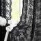 YJ YANJUN Coppia di tende in pizzo nero con motivo floreale Victoria per porte o patio, decorazione gotica/strega, 132 x 229 cm (larghezza x lunghezza), colore: nero