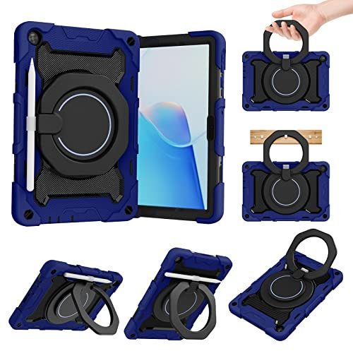 ZZjingli For Huawei MatePad T 10s / T10 Armor Contrast Color Silicone + PC Tablet Case (Color : Dark Blue)