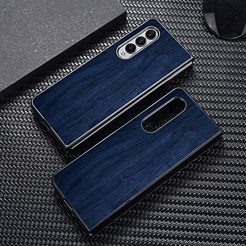 ALUKAP Hülle für Samsung Galaxy Z Fold 4 Fold4 zfold3 5G Bambusholzmuster Lederhülle für Galaxy Z Fold 4 Fold 4 3 Zfold 4 Handyhülle,DB,FÜR Galaxy Z Fold 4
