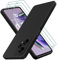 Oureidoo Hülle kompatibel mit Xiaomi Redmi Note 12 Pro+ 5G, mit 3 Stück Schutzfolie, Handyhülle für Xiaomi Redmi Note 12 Pro+ 5G Silikon gummiert, Handy Case in Schwarz