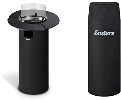 Enders® 3er Set Tischablage, Schwarz & ® NOVA L Wetterschutzhülle, Schwarz, UV-beständige Spezialfaser mit atmungsaktiver PU-Beschichtung, wasserdicht und atmungsaktiv, 5609