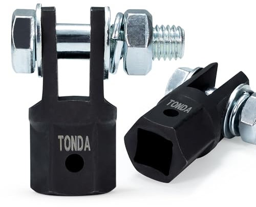 TONDA Scissor Jack Drill Adapter for 1/2 Inch Impact Wrench or 13/16 Inch Lug Wrench, 2 Pack