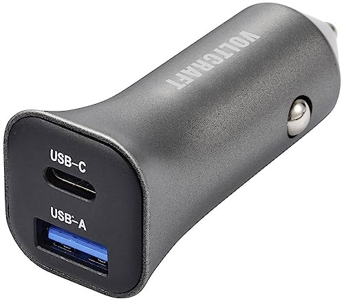 VOLTCRAFT CPS-38W/ 2 VC-RA381 USB Ladegerät 38 W 1x USB-A, 1x USB-C® Silber-Schwarz KFZ
