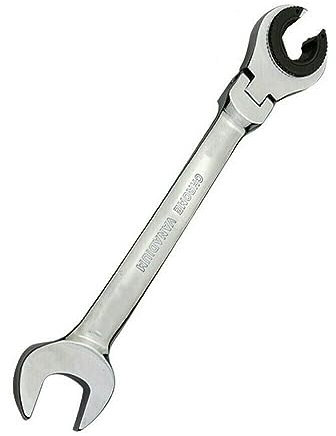 SRGDRR Set di chiavi a cricchetto con set di chiavi combinate per tubi metrici a testa flessibile aperta Chiave a cricchetto per tubi da 8-30 mm, chiave regolabile,22mm