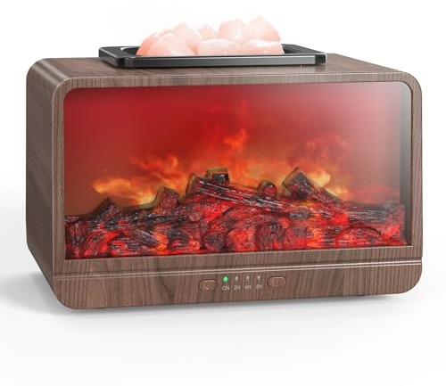 Raumduft Diffuser Elektrisch für Wachs/Ätherische Öle, Duftwachs Lampe Elektrisch mit 3-Timing, Kerzenwärmer Lampe 3D Flamme Aroma Diffuser für Wohnzimmer, Schlafzimmer, Yoga, Muttertagsgeschenk