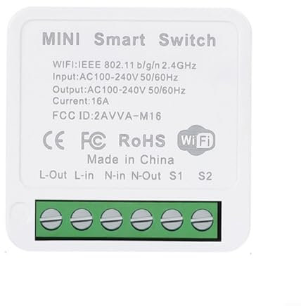 Doodle para Tuya Mini Switch DIY Wifi Smart Switch 16A Mini Interruptor oculto Smart Home