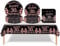 53Pcs Black Rose Gold 30th Happy Birthday Party Tableware Decorations for Her Plastic Table Cloth,7,9inch Paper Plates,Napkins for Women Birthday Table Party Tableware Set for Girls Women Adults